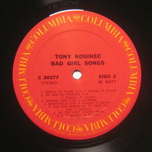 [即決][USオリジナル]■Tony Kosinec - Bad Girl Songs (Columbia/CS30277)■トニー・コジネク■バッド・ガール・ソングスの画像8