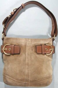 COACH,ショルダーバック,スウェード,中古