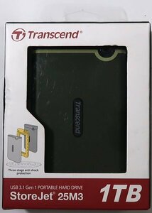 Transcend, Store Jet 25 M3, 1TB, USB3.1,中古