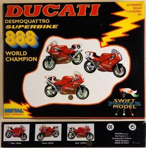 PROTAR,DUCATI 888 SUPERBIKE,1/16, metal parts, unassembly 