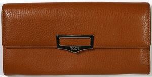 TODS, 長財布, 茶, レザー, 中古