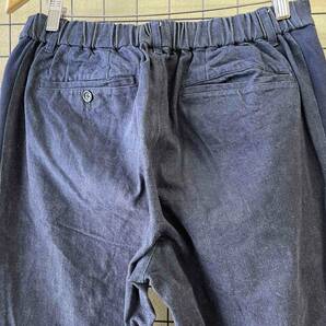 【L&HARMONY/エルアンドハーモニー】Knit Switch Denim Pants size3 ニットスイッチ タック デニムパンツ ウエストドローコード の画像7