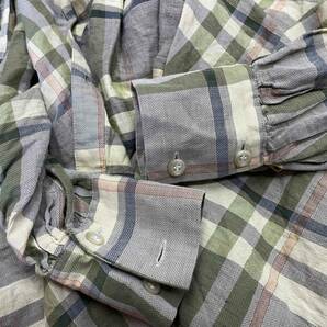 【muller of yoshiokubo/ミュラーオブヨシオクボ】Cotton×Linen Check Shirt size36 日本製 コットン×リネン チェック シャツ ブラウスの画像9