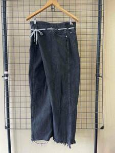 [MAISON EUREKA/ mezzo neureka]VINTAGE REWORK BIGGY 017 sizeS BLACK Vintage переделка брюки багги черный Denim джинсы 