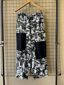 【Porter Classic/ポータークラシック】RAYON ALOHA PANTS PATCHWORK sizeL BLACK レーヨン アロハパンツ パッチワーク ブラック