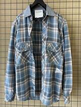 【and wander/アンドワンダー】Poly × Cotton Check Long Sleeve Shirt size2 MADE IN JAPAN ポリ×コットン チェック 長袖シャツ 1LDK_画像3
