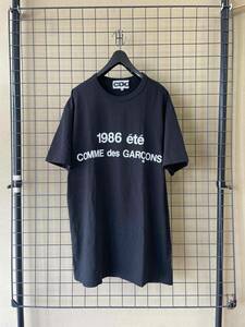 美品【CDG COMME des GARCONS/シーディージー コムデギャルソン】AD2020 Logo Print T-Shirt XXL ロゴプリント Tシャツ TEE ブラック