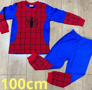 新品 スパイダーマン　パジャマ　上下セット　長袖　コスプレ　男女兼用100サイズ