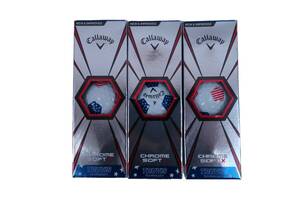 [Новый] Callaway (Callaway) Bolf Ball Blue Blue Star Red 3 рукав хром мягкий x гольф поставляет 2404-0437 Boll Ball Golf