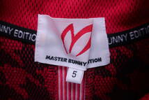【美品】MASTER BUNNY EDITION(マスターバニーエディション) ハーフジップシャツ 赤 メンズ 5 758-1266001 ゴルフ用品 2404-0886 中古_画像4