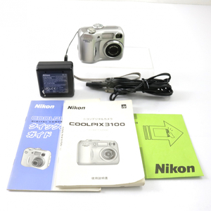 【説明書・小物付き】Nikon COOLPIX E3100 コンパクトデジタルカメラ ニコン シルバーカラー 趣味 初心者 練習 003FOKFR96