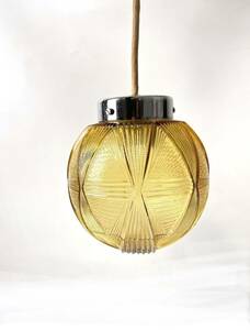  Showa Retro antique glass pendant light lighting has confirmed E26 lamp none Mitsubishi white heat light apparatus used present condition goods returned goods un- possible 