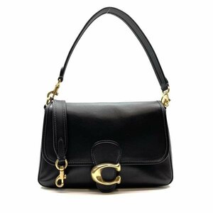 COACH コーチ C4823 ソフト タビー ショルダーバッグ 肩掛け 斜め掛け 2WAY ブラック 黒 レザー マグネット レディース 管理RY24001689