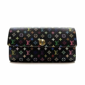 LOUIS VUITTON ルイヴィトン M93533 ポルトフォイユ サラ モノグラム マルチカラー ブラック 黒 長財布 レディース メンズ 管理RY24001754