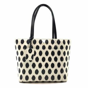 Kate spade ケイトスペード PXRU7467 牛柄 トートバッグ ショルダーバッグ 肩掛け 白 黒 ホワイト ブラック かばん 管理RY24001962