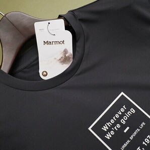 新品正規 Marmot マーモット 海外限定 吸汗速乾 UVカット Peter Round 半袖 Tシャツ100(L)チャコール(CH)TSM0009 直営店購入の画像3