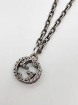 1円 GUCCI グッチ インターロッキングG SV925 シルバーネックレス アクセサリー ブランド _画像1