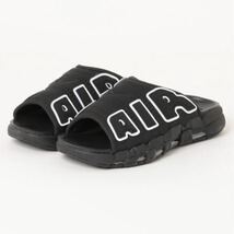 26cm　新品タグ付き★NIKE ナイキ AIR MORE UPTEMPO SLIDE エア モア アップテンポ スライド BLACK/WHITE 黒_画像4