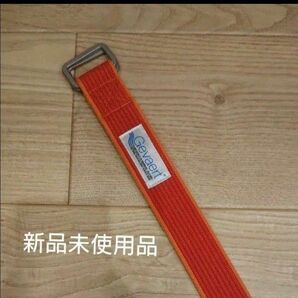 ゲバルトリングベルト ベルギー製生地使用 日本製　オレンジ テープベルト　リングベルト　ワークベルト