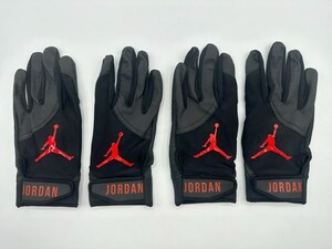 JORDAN ジョーダン 野球 両手 バッティンググローブ レッド Size-M　2セット まとめ売り