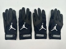 JORDAN ジョーダン 野球 両手 バッティンググローブ ブラックxホワイト Size-M　2セット まとめ売り_画像1