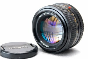 MINOLTA ミノルタ 純正 MD 50mm 高級単焦点レンズ 1:1.4 希少な作動品