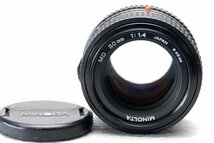 MINOLTA ミノルタ 純正 MD 50mm 高級単焦点レンズ 1:1.4 希少な作動品_画像3