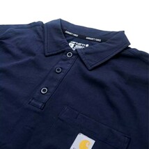 (SALE)Carhartt(カーハート)ポロシャツ 半袖 速乾 スポーツ 無地 ポケット メンズ 103569 Navy(412) M ca32-103569-412-m★4_画像2