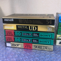 未使用 メタル カセットテープ 10本 防湿庫保管 SONY CDix IV METAL-XRS / maxell METAL UD / TDK CDing METAL / AXIA PS METAL まとめて_画像6