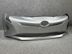 Prius ZVW50 ZVW51 前期 Genuine フロントBumper ソナー穴×4 52119-47963-B0 52119-47700 Silverー 1F7 塗装用/変形凹凸No 管理23577