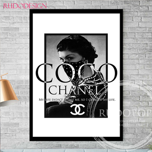 Art hand Auction A3サイズ額装済み【ココ･シャネル ブランドオマージュアートポスター CHANEL】, 美術品, 絵画, グラフィック