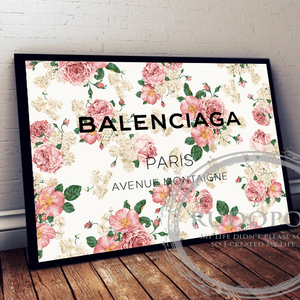 Art hand Auction A3 尺寸带框【植物品牌致敬艺术海报 Balenciaga】#2, 艺术品, 绘画, 形象的