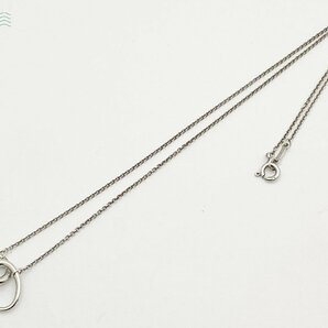 2404604873 △ TIFFANY&Co. ティファニー ネックレス エルサペレッティ ダブルループ 925 刻印あり 全長 約42.0cm ブランド 中古の画像9