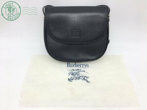 2404604968　＊ Burberrys バーバリーズ ショルダーバッグ レザー ブラック 黒 内側 ノバチェック ポシェット ポーチ レディース 中古