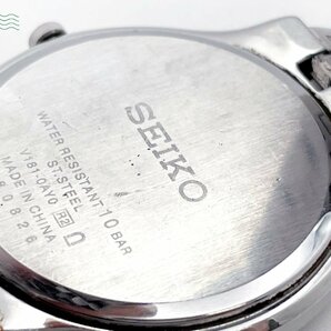 2405600129 ＃ SEIKO セイコー V181-0AY0 ソーラー 3針 アナログ 腕時計 シェル文字盤 純正ベルト ヴィンテージ 中古の画像7
