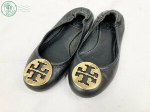 2405600205　♭ TORY BURCH トリーバーチ パンプス 靴 5M(22cm相当) ブラック ゴールド ロゴ金具 レディース 中古