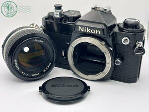 2405600038　▼Nikon ニコン FE ボディ ブラック NIKKOR 50mm 1:1.4 マニュアルフォーカス レンズ 一眼レフカメラ フィルムカメラ