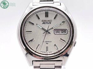 2405600360　＃ SEIKO セイコー ACTUS アクタス 7019-8010 自動巻き 21石 3針 デイデイト 腕時計 シルバー文字盤 純正ベルト 記念刻印あり