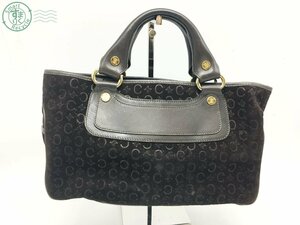 2405600476　☆ CELINE セリーヌ CE00/24 ハンドバッグ 手提げバッグ Cサルキー ダークブラウン レザー レディース ブランド 中古