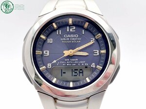 2405600790　＃ CASIO カシオ WVA-400J ウェーブセプター タフソーラー 3針 腕時計 デジアナ アナデジ 純正ベルト ヴィンテージ 中古