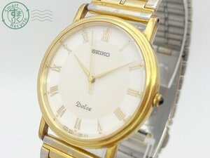 2405601055　▽ SEIKO セイコー Dolce ドルチェ 8N41-7030 メンズ 腕時計 QZ クォーツ ゴールド ヴィンテージ