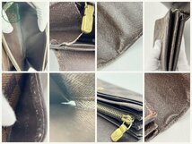 2405601184　▲ LOUIS VUITTON ルイヴィトン N61734 CA3180 ダミエ ポルトフォイユサラ 二つ折り 長財布 ウォレット レディース 小物 中古_画像9