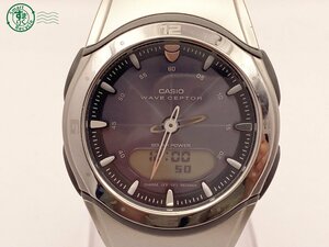 2405601456　△ CASIO カシオ 腕時計 WAVE CEPTOR ウェーブセプター WVA-300Q 2針 メンズ 電波ソーラー 純正ベルト 中古