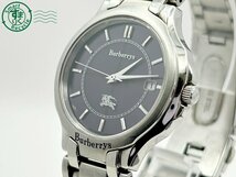 2405601648　◇ Burberrys バーバリー B810-H18369 SOLAR ソーラー 黒文字盤 デイト 3針 ラウンドフェイス メンズ 腕時計 中古_画像1