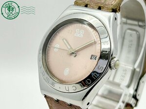 2405601726　◇ swatch スウォッチ IRONY アイロニー AG2000 ピンク文字盤 デイト レディース クォーツ QUARTZ QZ 腕時計 中古