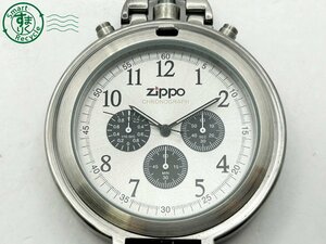 2405601692 * zippo Zippo - pocket watch chronograph silver face chain attaching quartz QUARTZ QZ clock used 