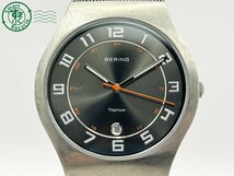 2405602101　◇ BERING ベーリング 11937-007 グレー系文字盤 デイト 3針 TITANIUM メンズ クォーツ QUARTZ QZ 腕時計 中古_画像2