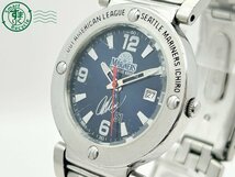 2405602131　◇ MARINERS シアトルマリナーズ MLBP 2001 ICHIRO イチロー 51 ブルー デイト メンズ クォーツ QUARTZ QZ 腕時計 中古_画像1