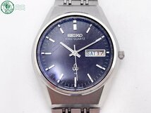 2405602300　＃ SEIKO セイコー KING QUARTZ キングクォーツ 0853-8040 デイデイト 腕時計 黒文字盤 ブラック ヴィンテージ 中古_画像1