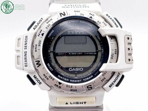 2405602521　＃ CASIO カシオ PRO TREK プロトレック PRT-40 クォーツ QZ デジタル 腕時計 ホワイト 純正ベルト ヴィンテージ 中古